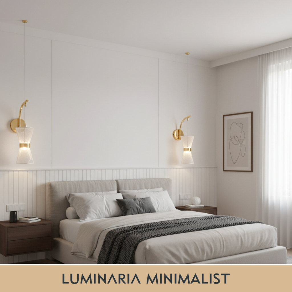 Aerial Silk Wave Bedside Wall Lamp lampu hias dinding gantung kamar tidur minimalis unik