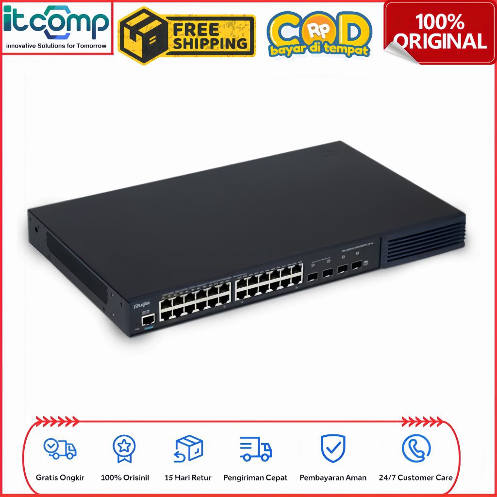 Ruijie RG-S2910-24GT4XS-E 24 Port Gigabit + 4 Port 10G SFP+ Layer L2+ Managed Switch Router SFP