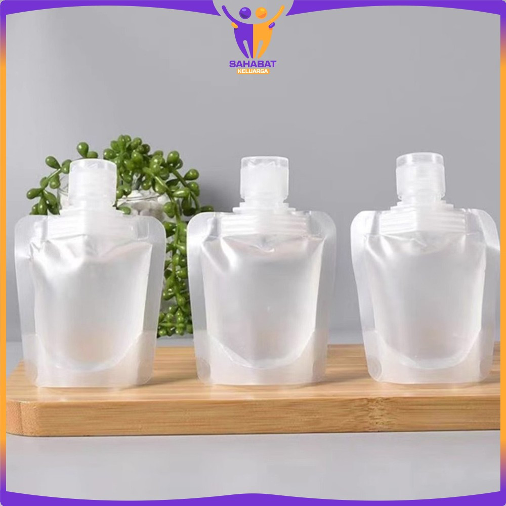 EC Botol Refill 30ML Transparan Fliptop Serbaguna / Pouch Botol Plastik Fliptop Refill Isi Sabun / S