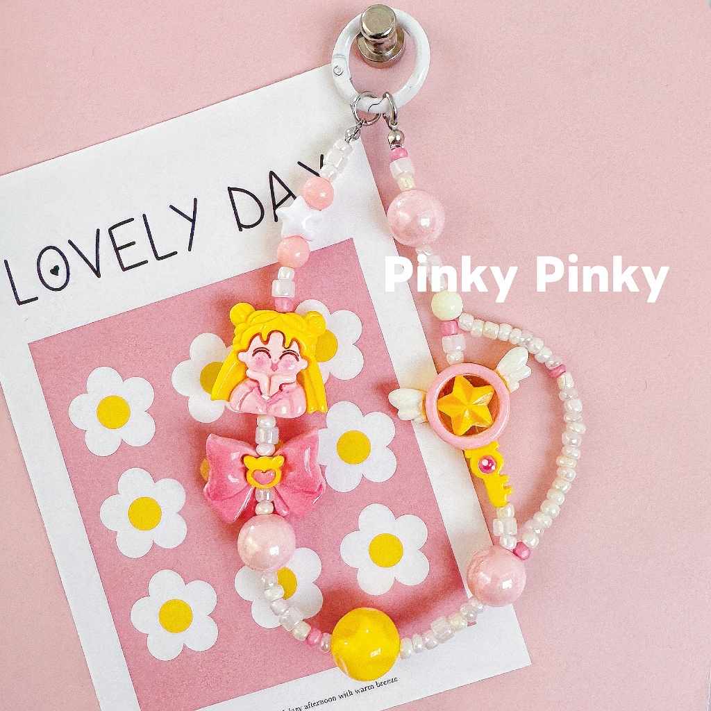 Pinky - Sailor Moon Tali & Gantungan Hp /Gantungan tas /Gantungan kunci /Strap hp Grosir Dengan Desa