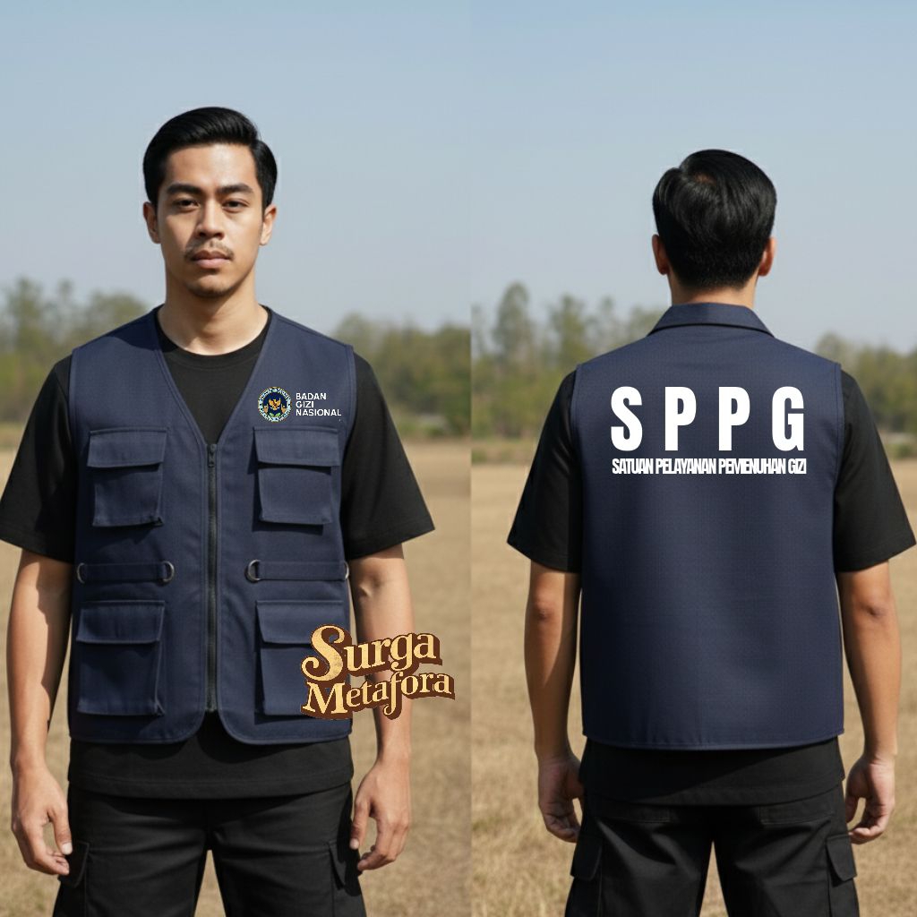 Rompi Sablon Badan Gizi Nasional BGN SPPG MBG