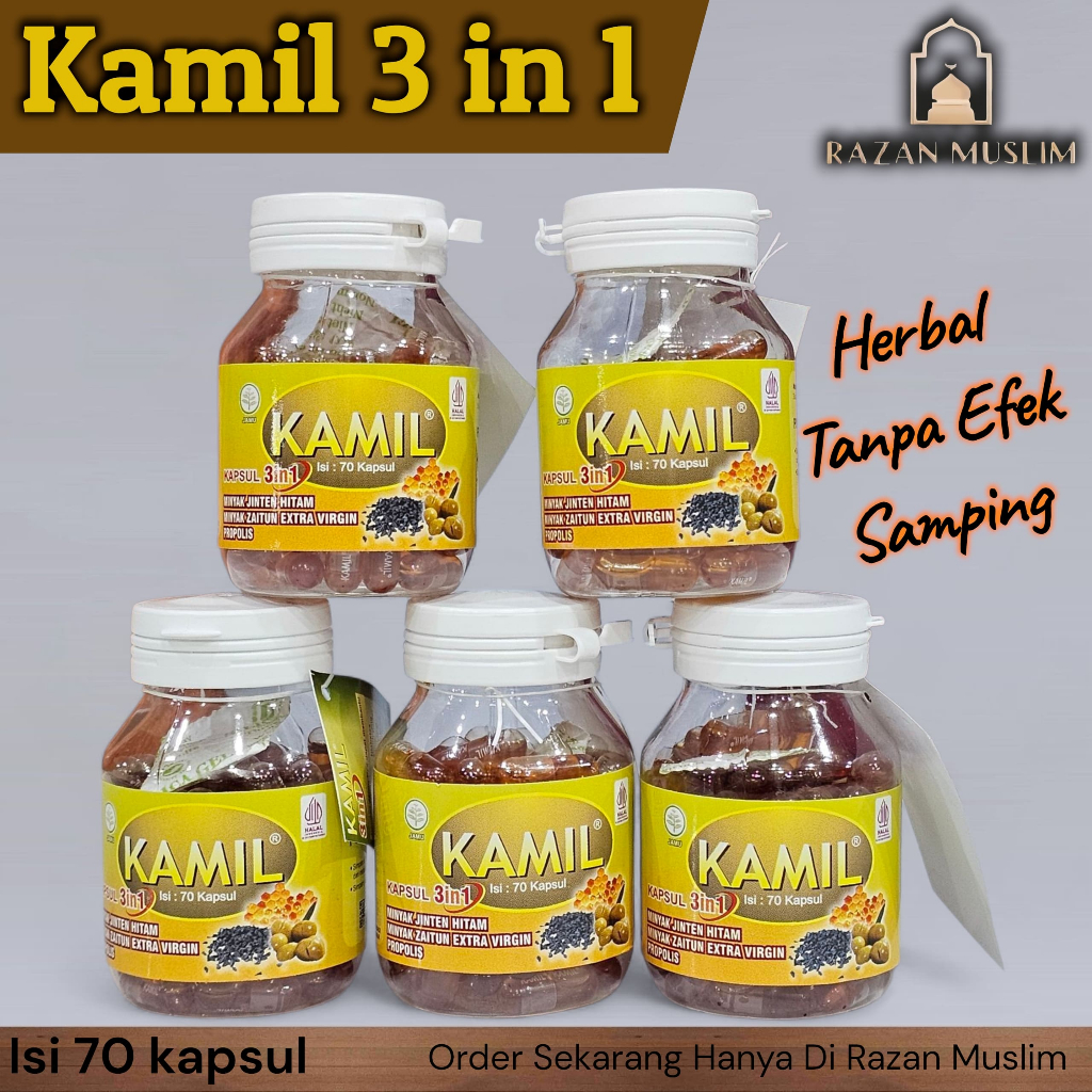 Obat Herbal Kamil 3 In 1 Isi 70 Kapsul Original Berkualitas