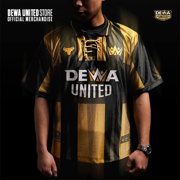 Dewa United Retro Glory Jersey 2025 Black Gold