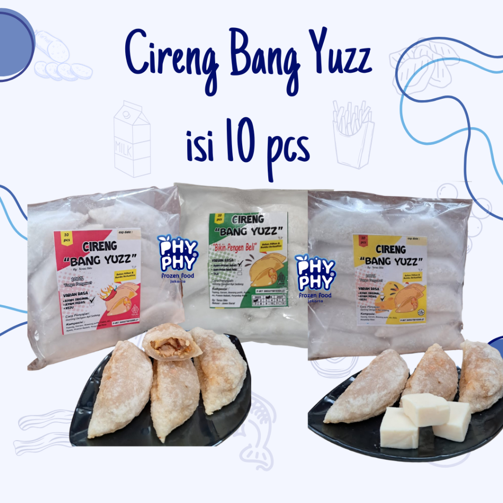 Cireng Ayam Bang Yuzz isi 10 pcs | Cireng Ayam | Cireng Pedas | Cireng Ayam Pedas | Cireng Keju