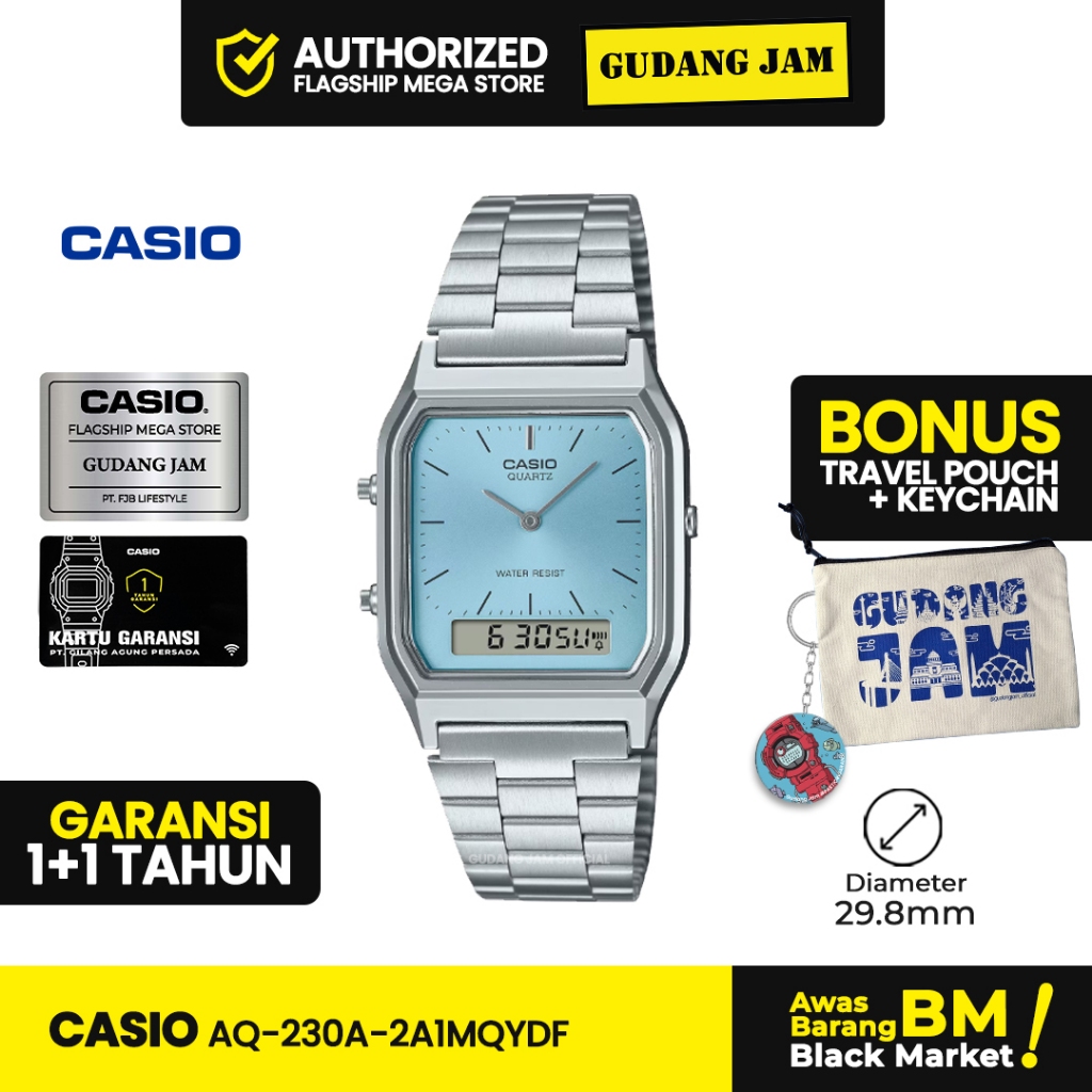 Jam Tangan Casio General AQ-230A-2A1MQYDF AQ-230A AQ-230 AQ230A AQ 230A