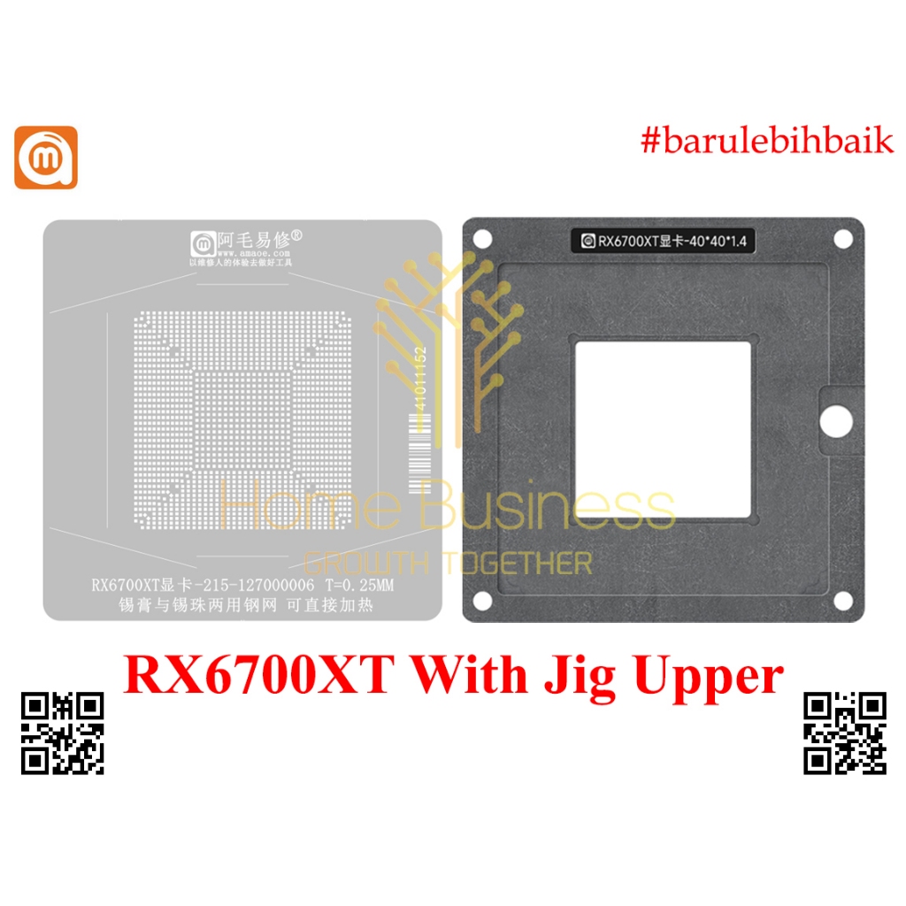 Amaoe Stencil BGA Reballing GPU AMD Radeon RX6700XT RX6700 RX 6700 XT 215-127000006 Stensil Cetakan 