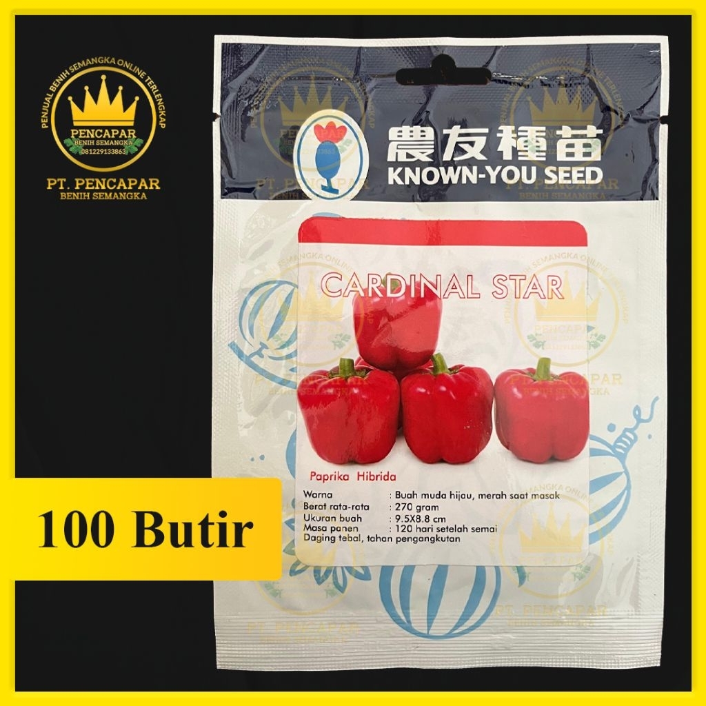 benih paprika CARDINAL STAR isi ± 100butir