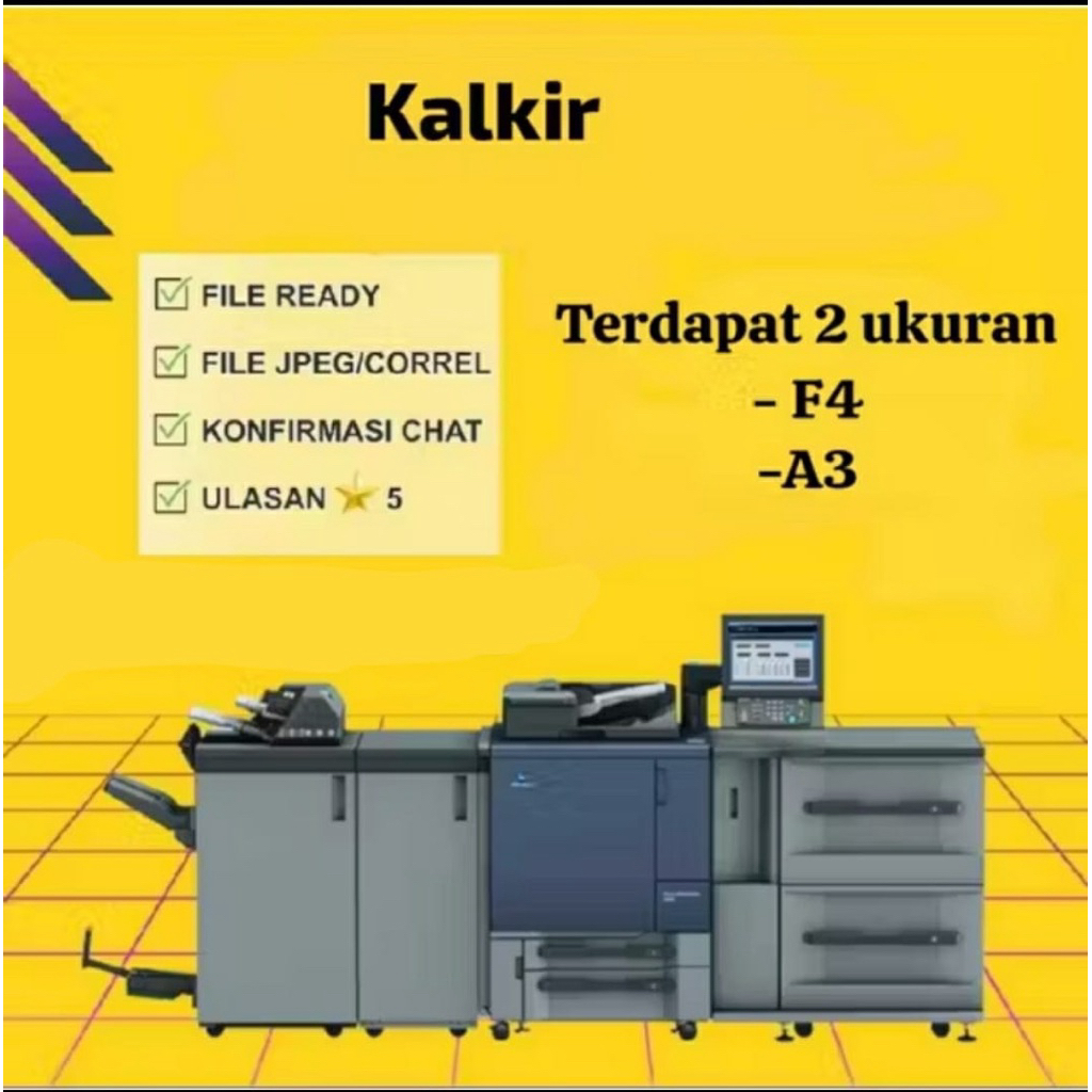 PRINT KERTAS KALKIR/KERTAS KALKIR 2 UKURAN