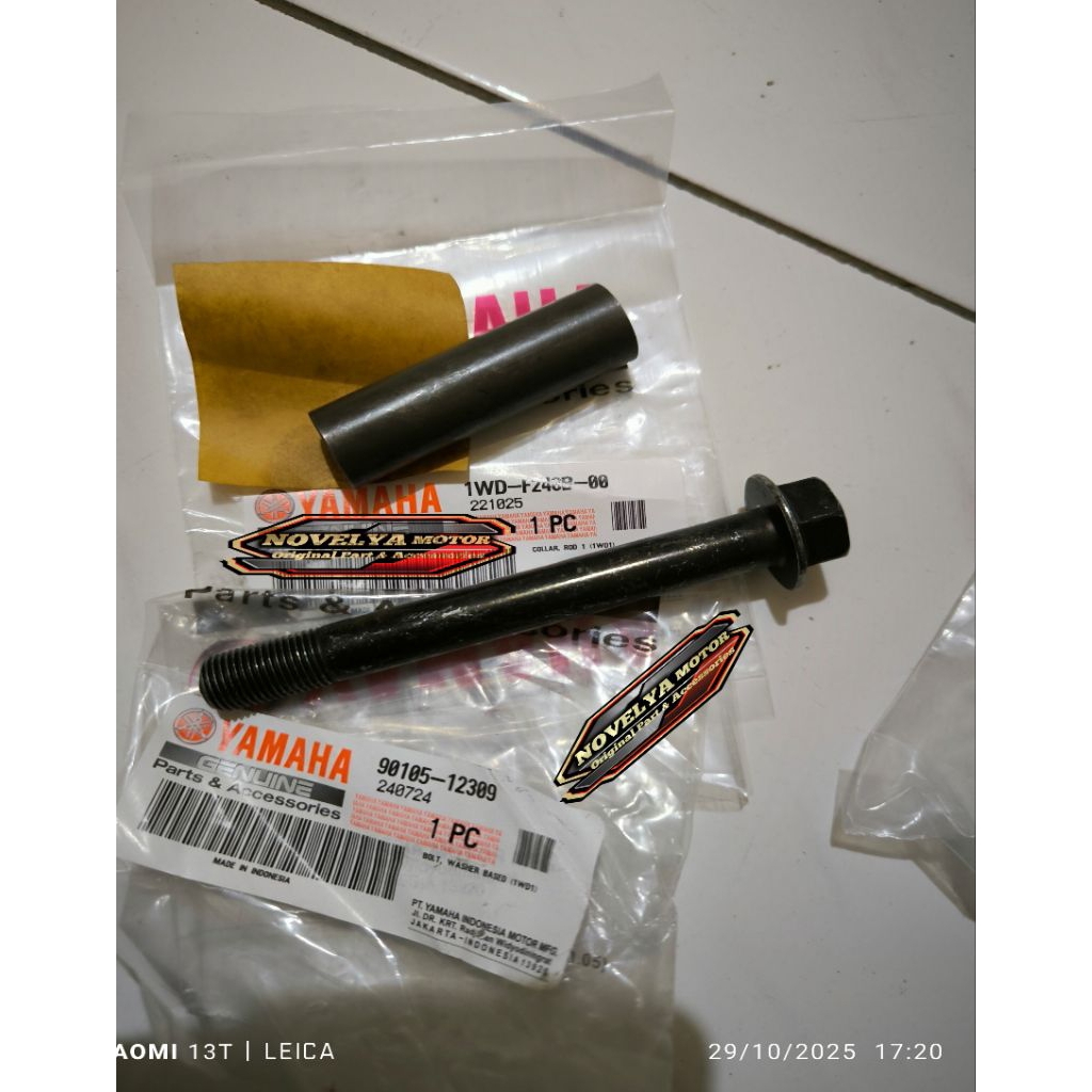 BOLT FLANGE COLLAR ROD BAUT BOSH SHOCK SOK MONO BELAKANG BAWAH R25 MT25 V1 V2 ORI YAMAHA 1WD-F248B-0