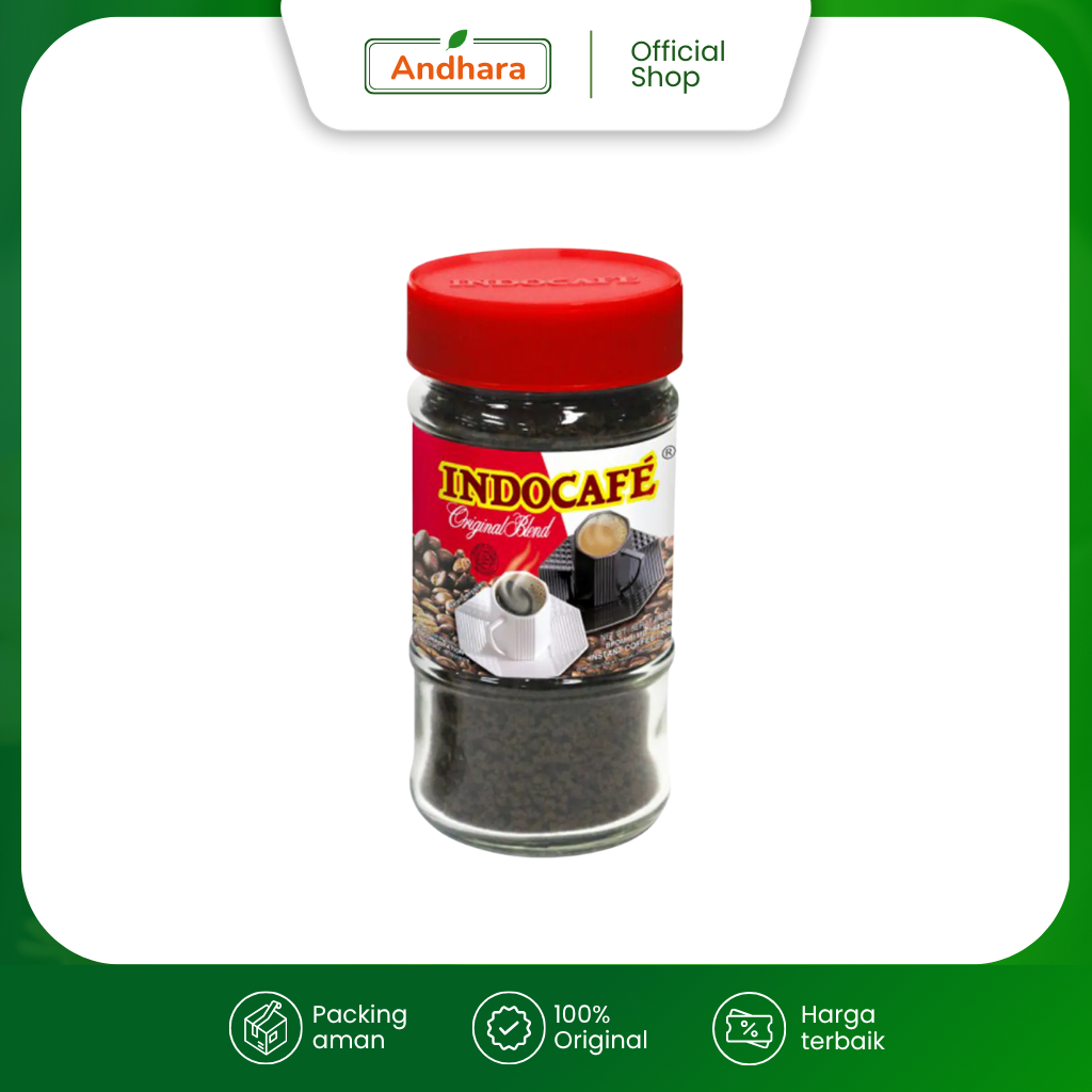Indocafe ORIGINAL BLEND 100gr - Kemasan Jar (Botol Kaca)
