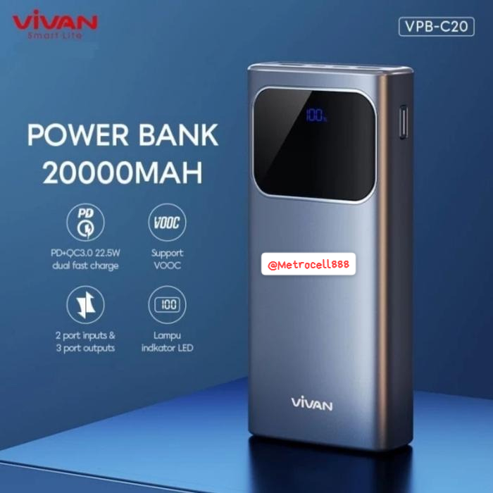 POWERBANK VIVAN VPB-C20 (20000mah)