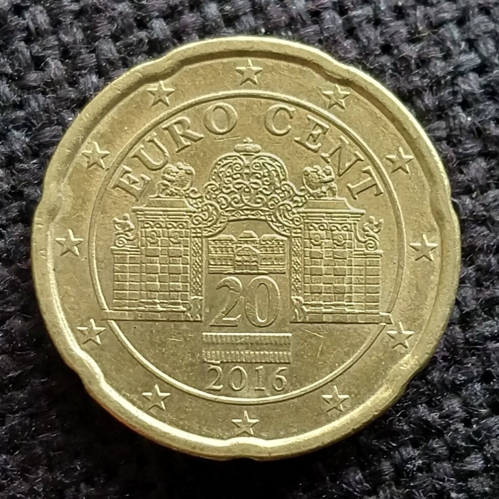 Koin Austria 20 Euro Cent tahun 2016