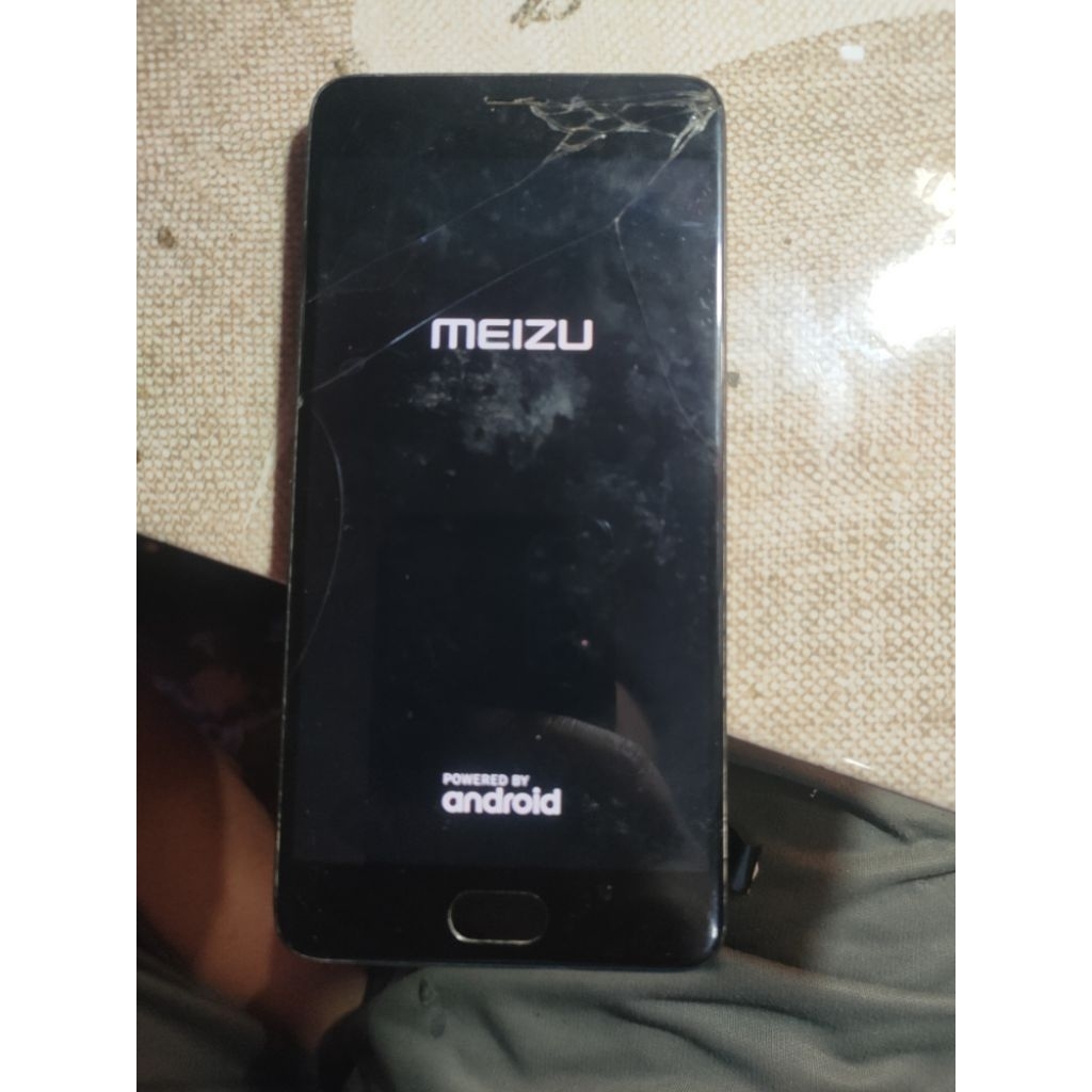 lcd meizu m6 ori copotan minus retak sentuh normal