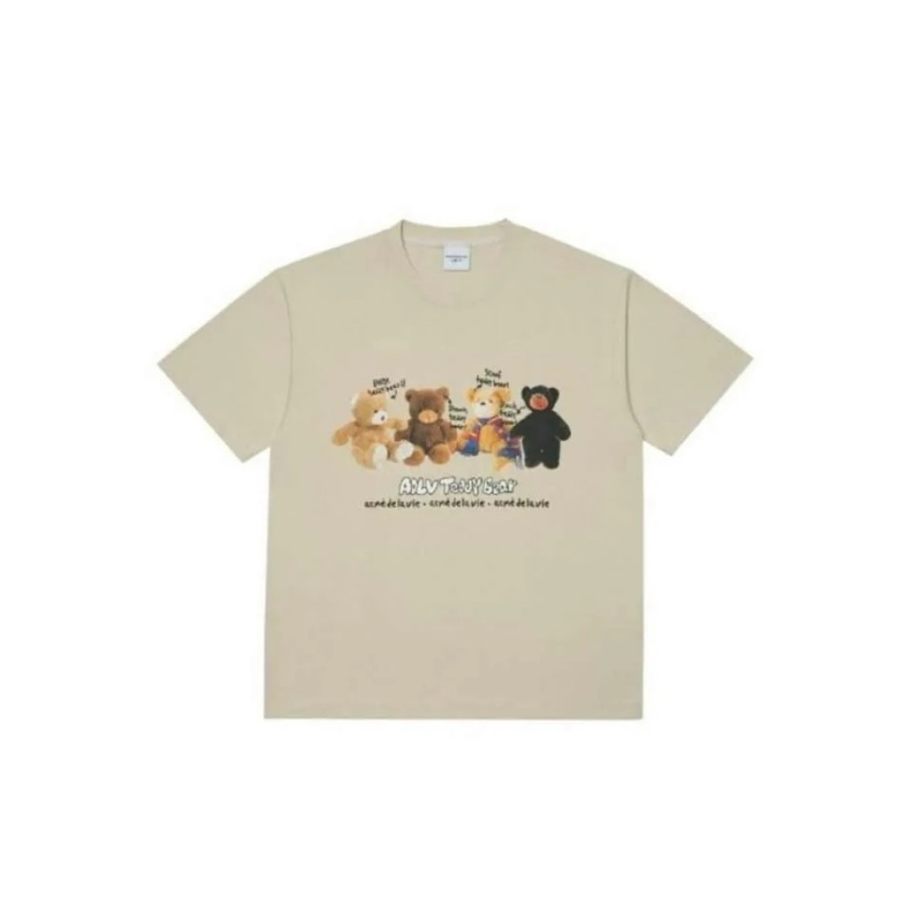 ADLV Tshirt Short Sleeve Teddy Bear Doll Friends Beige Tee - 100% ORIGINAL RESMI