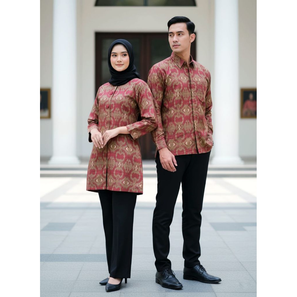 Batik Wanita Batik Couple Tunik lapis Furing Bahan Katun Halus