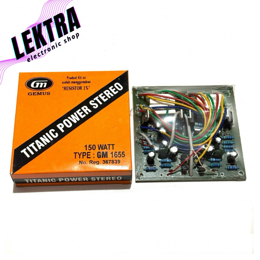 Kit GM 1655 Titanic Power Stereo 150 watt w Driver 150w GM1655