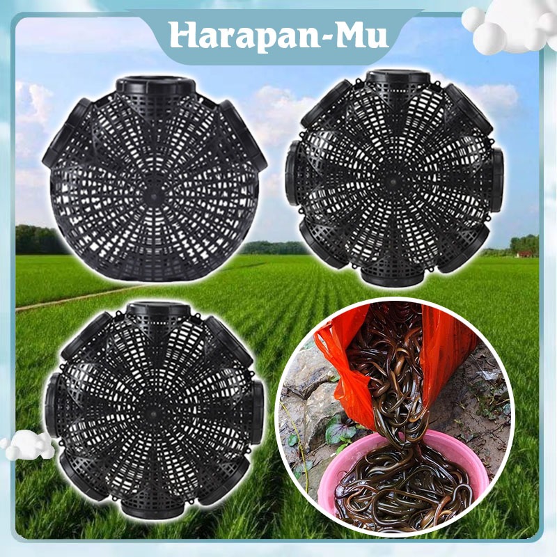 3/6/8 Holes Bubu Bahan Belut Plastik Perangkap Ikan /Udang Kandang Perangkap Ikan Universal Dilengka