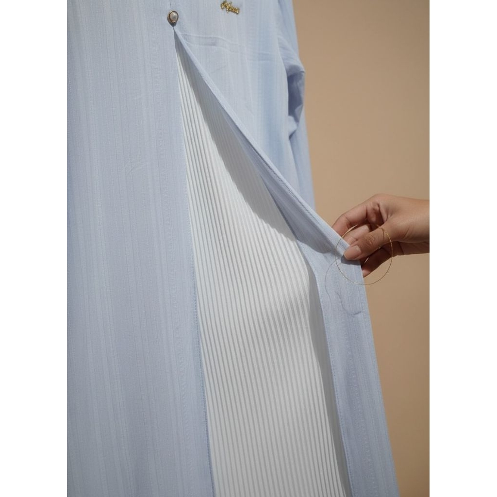 gamis ceruty model outer mix plisket