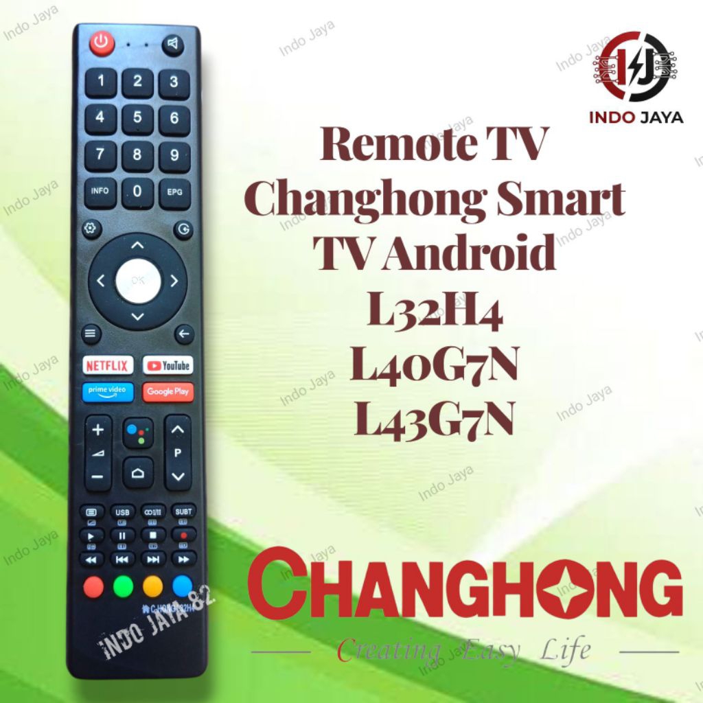 Remote Smart TV Changhong Android L32H4 L32G7N L43G7N Remote TV Chiq Android