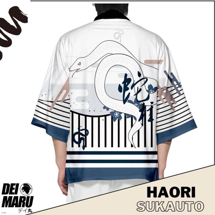 Kostum Cosplay Obanai Iguro Motif V2 Kimono Cosplay Anime Kimetsu No Yaiba Demon Slayer - CT Haori O