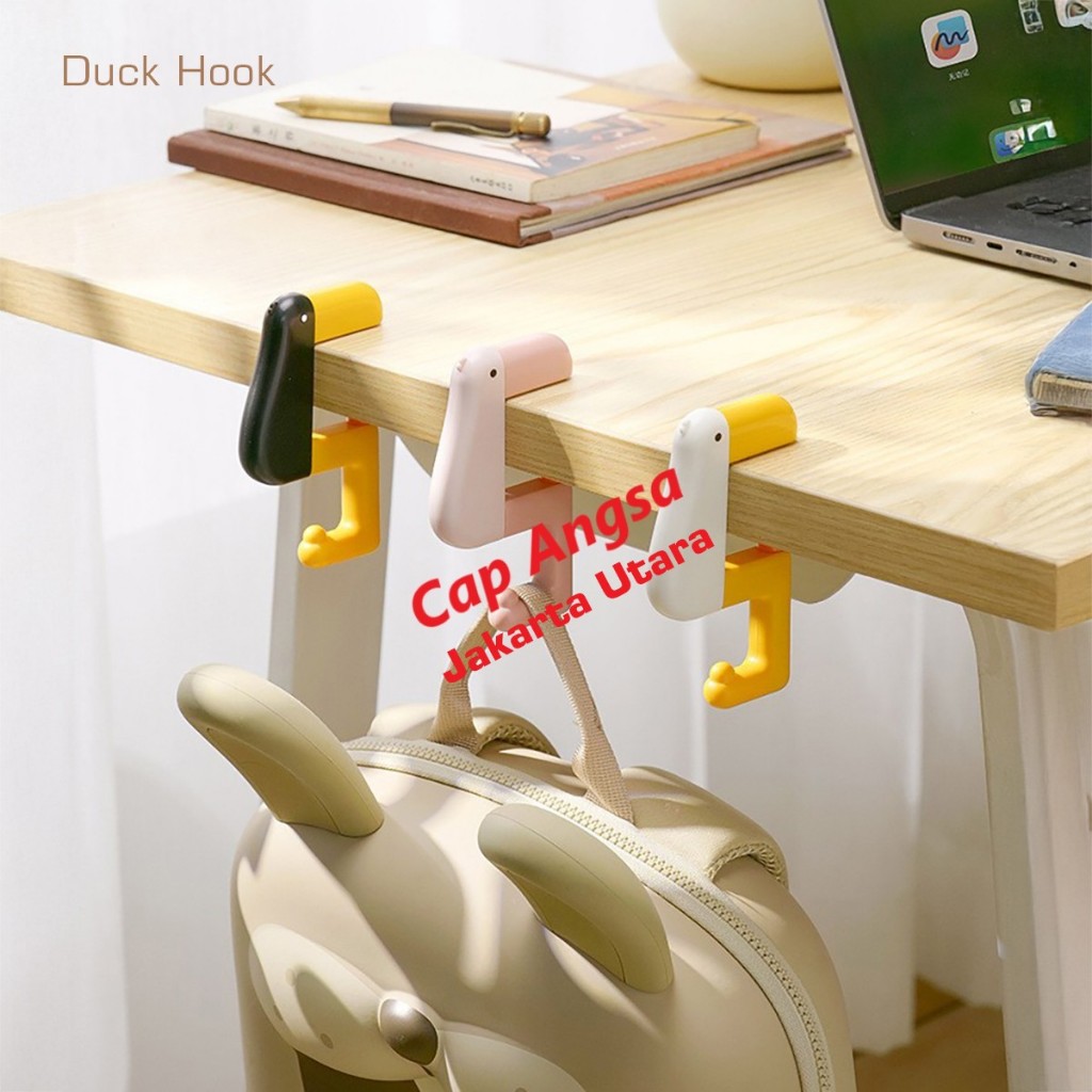 [CAPANGSA_01] Cantolan Tas Meja Duck Hook dengan Pengunci | Jepitan Gantungan Handbag/Schoolbag Anti
