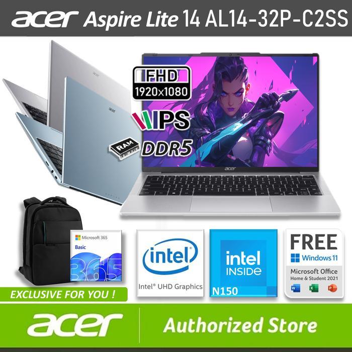 Laptop Acer Aspire Lite AL14 Intel n150 ram 8GB ssd 512GB 14" WUXGA Windows 11 OHS