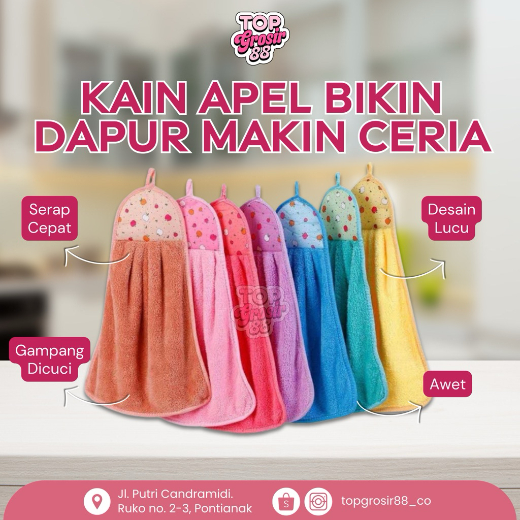 LAP GANTUNG MICROFIBER | LAP KAIN DAPUR