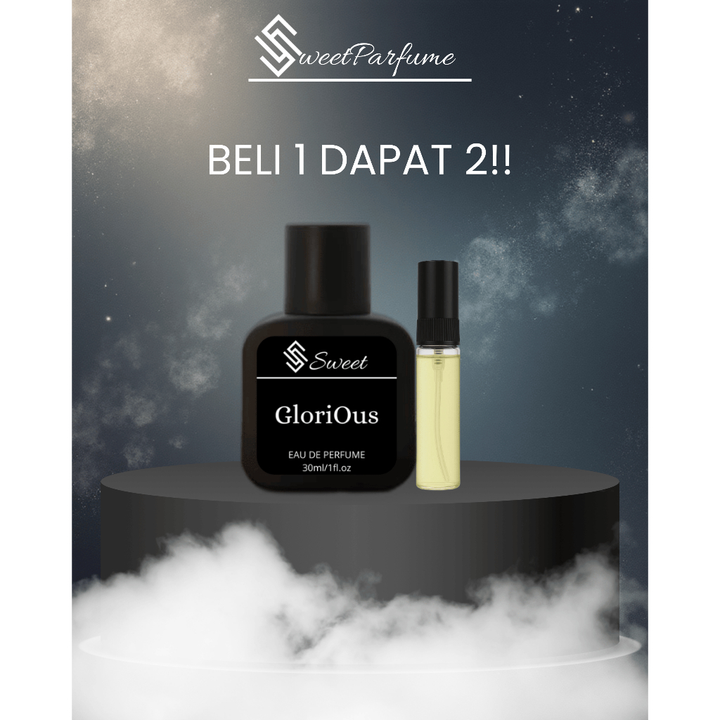 Parfum Pria - GloriOus by SweetParfum - EauDeParfume 30ml - Ketahanan 6-8 Jam - Promo Beli 1 Dapat 2