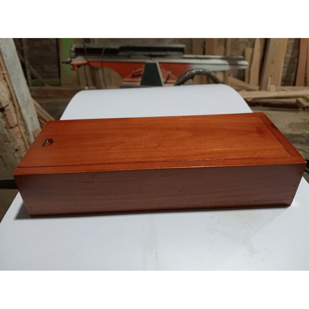 kotak full kayu dengan tutup 30x12x8