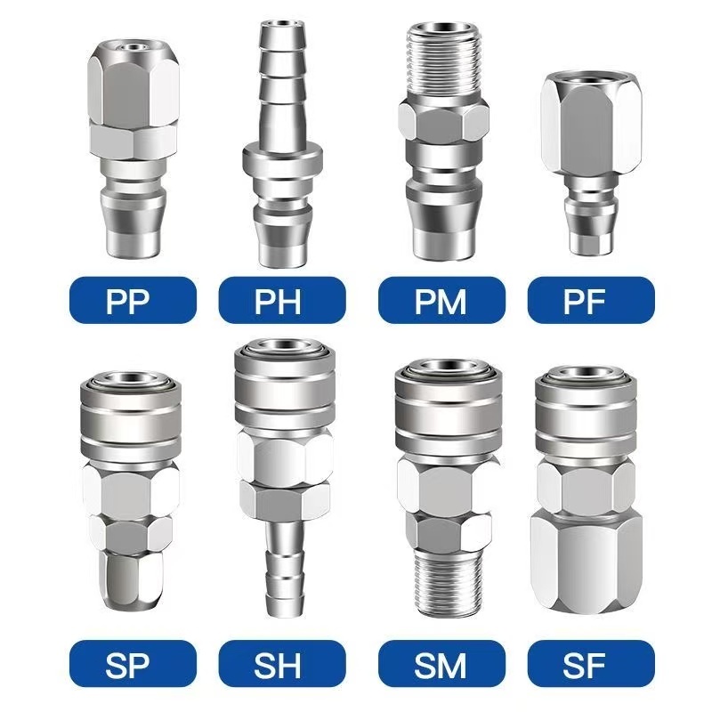 Quick Coupler Connector 1/4 3/8 1/2 Inch Kopler Sambungan Selang Angin Kompresor 1/4" 3/8" 1/2"