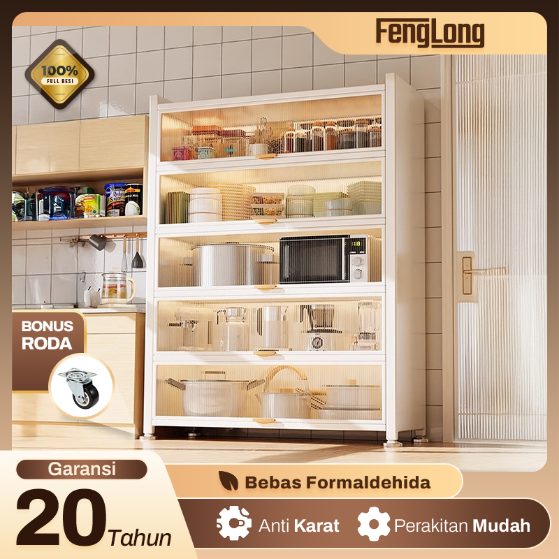 Rak Piring Tertutup - Rak Piring Stainless - Lemari Dapur Serbaguna - rak piring aluminium tertutup