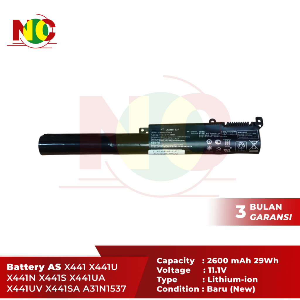 Battery baterai batre As Asus X441 X441S X441SA X441SC X441U X441UA X441SC