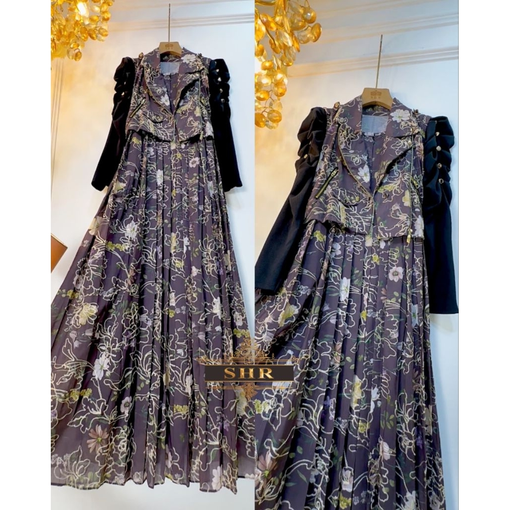 gamis rompi katun bordir original SHR