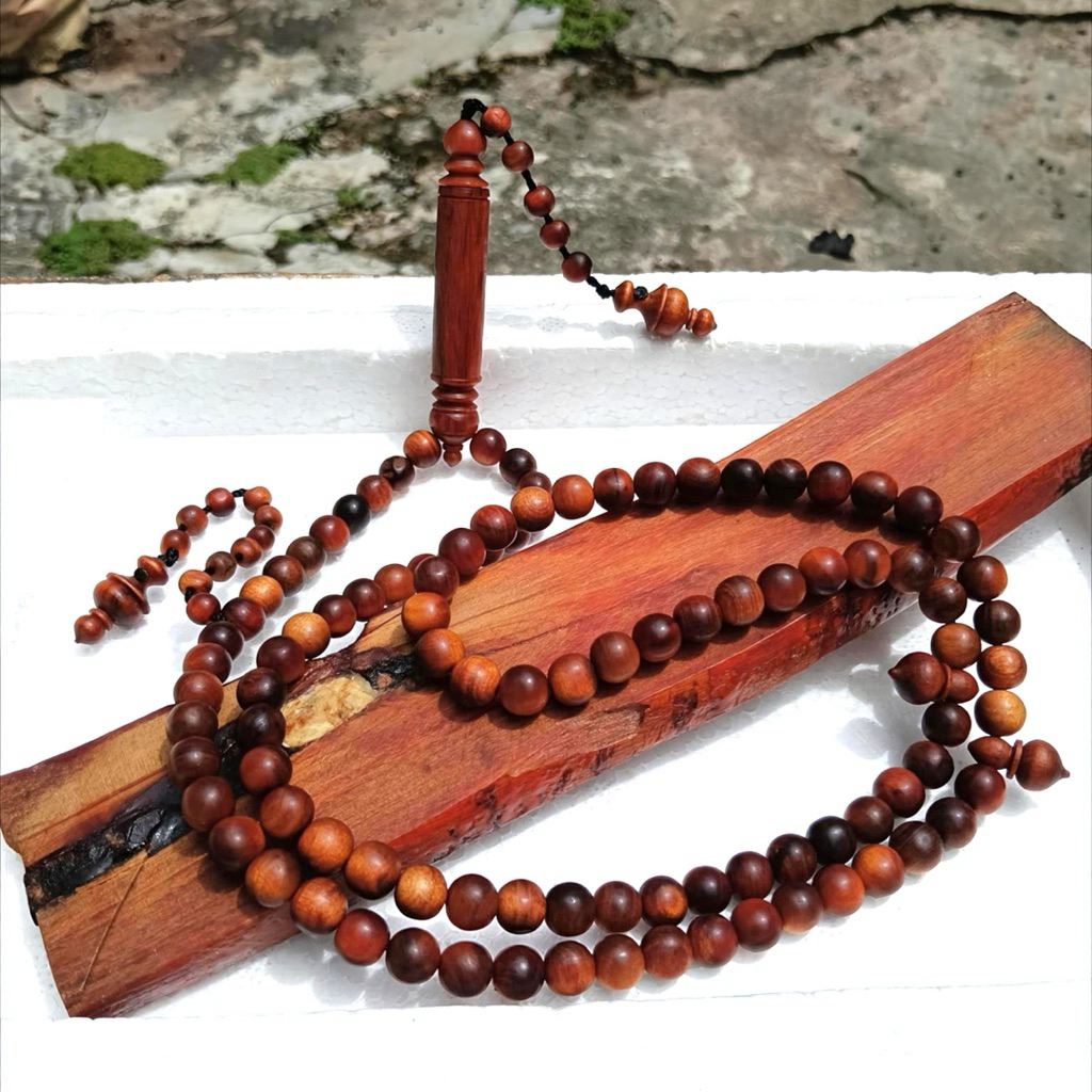 tasbis kayu gaharu merah asli