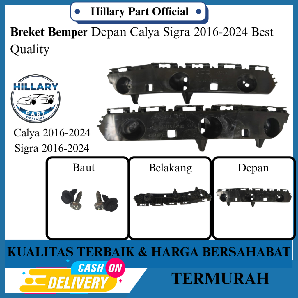 Breket Bemper Depan Calya Sigra + Baut 2016-2024