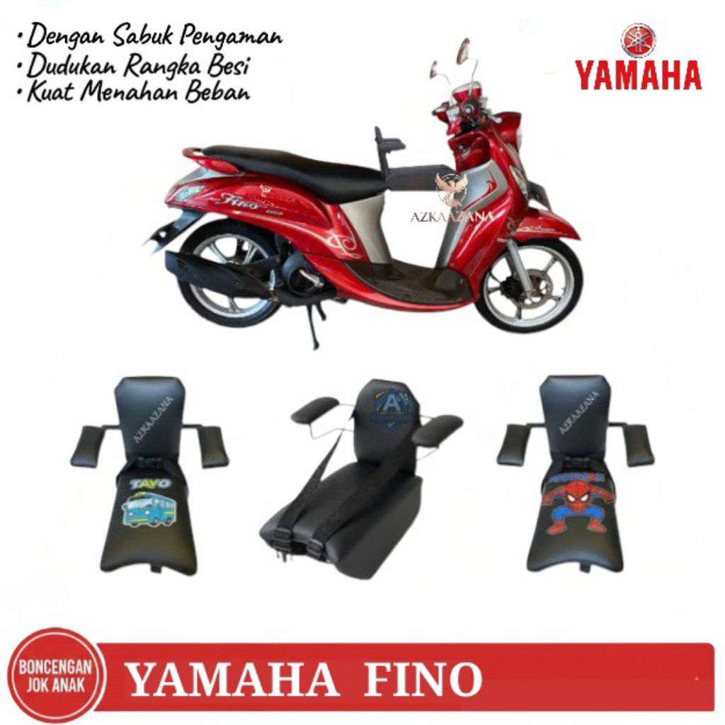 Sandaran besi kuat Boncengan Jok motor anak YAMAHA FINO Lengkap besi pwengaman
