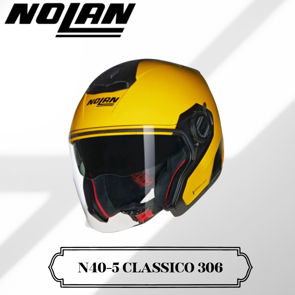 Nolan N40.5 Classico 306 Yellow Glossy Helm Half Face SNI ECE Original