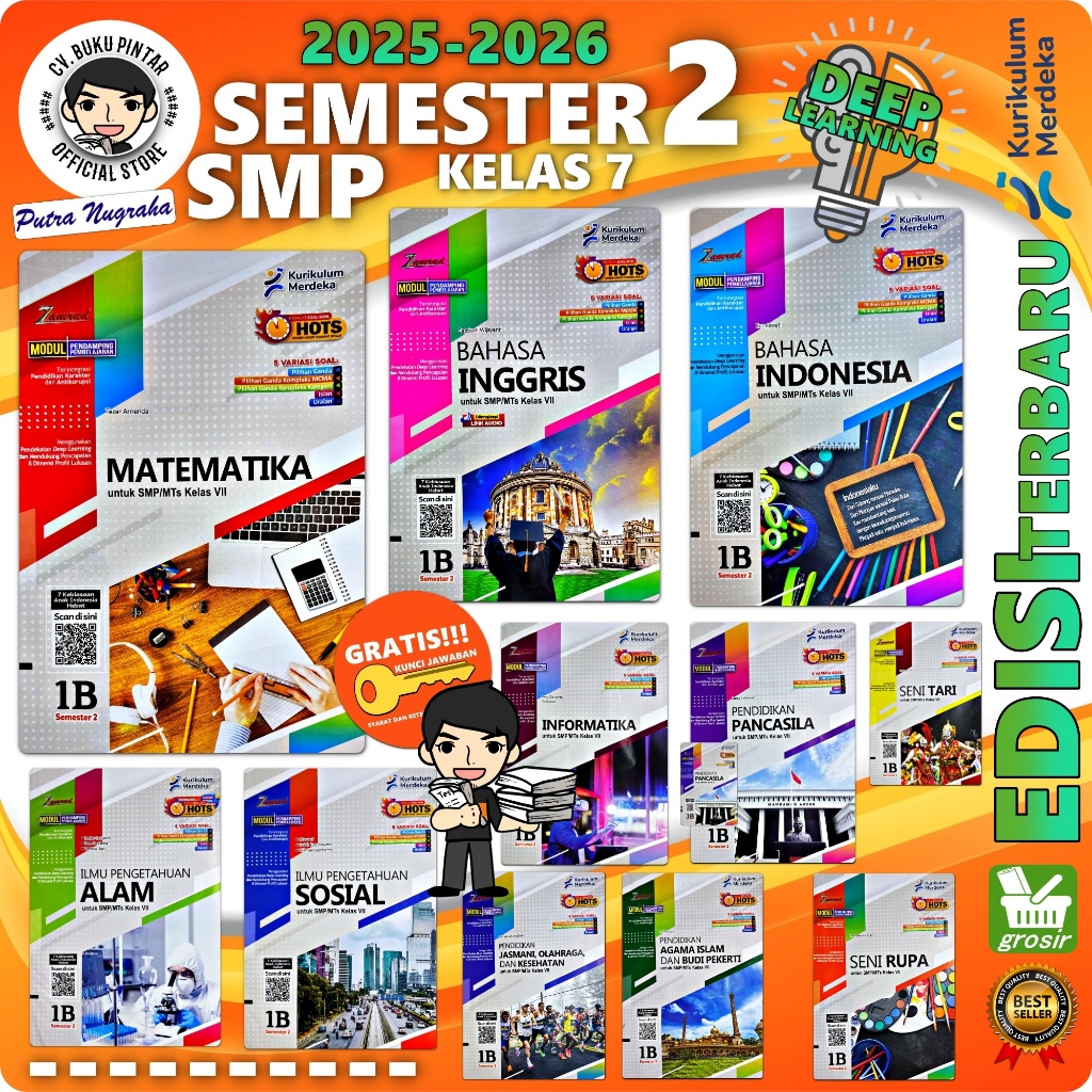 LKS SMP KELAS VII 7 1b SEMESTER 2 2025-2026 Deep Learning KURIKULUM MERDEKA | Zamrud PUTRA NUGRAHA |