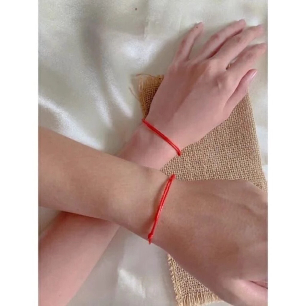 Gelang Tali Korea Merah Polos