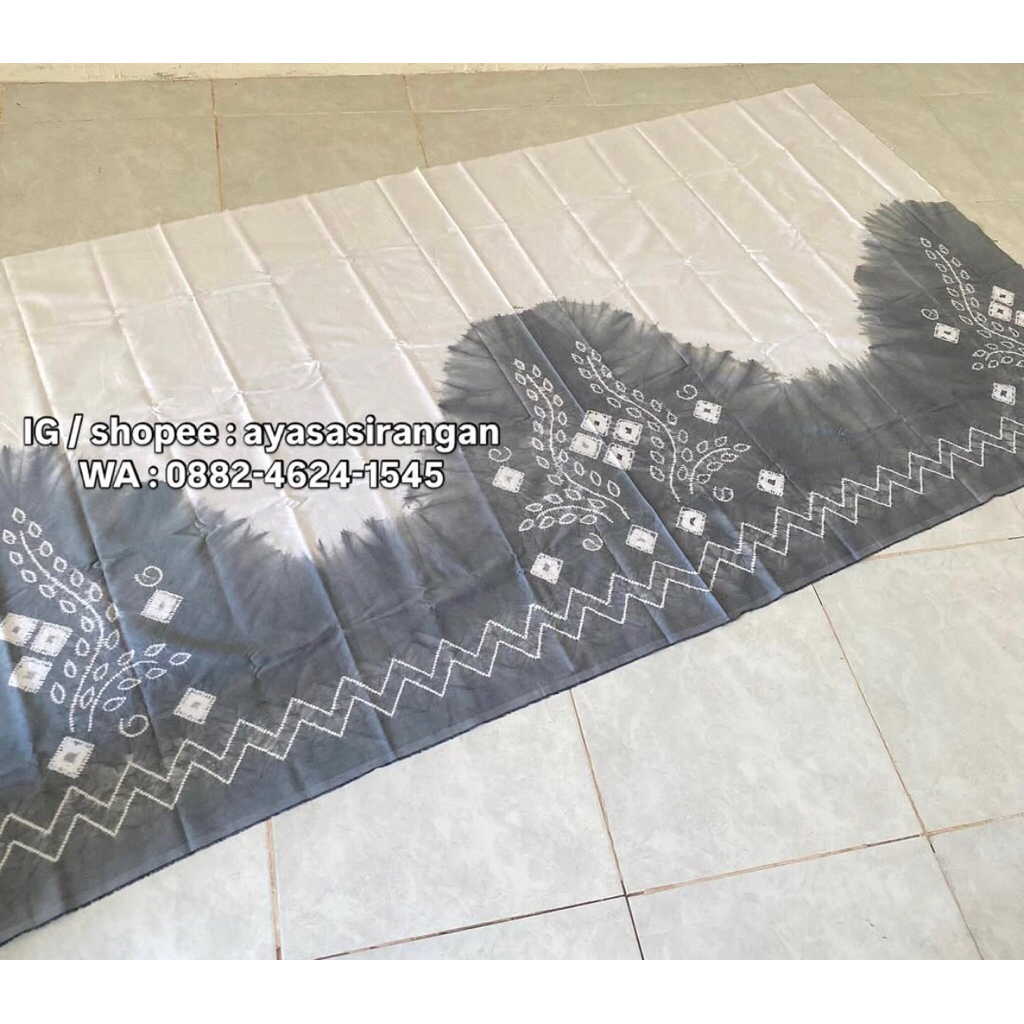 kain sasirangan putih khas kalimantan selatan asli jelujur bukan printing