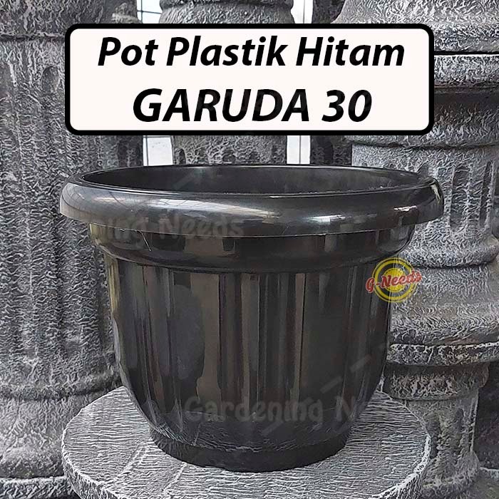Pot Plastik Hitam Garuda Diameter 30cm