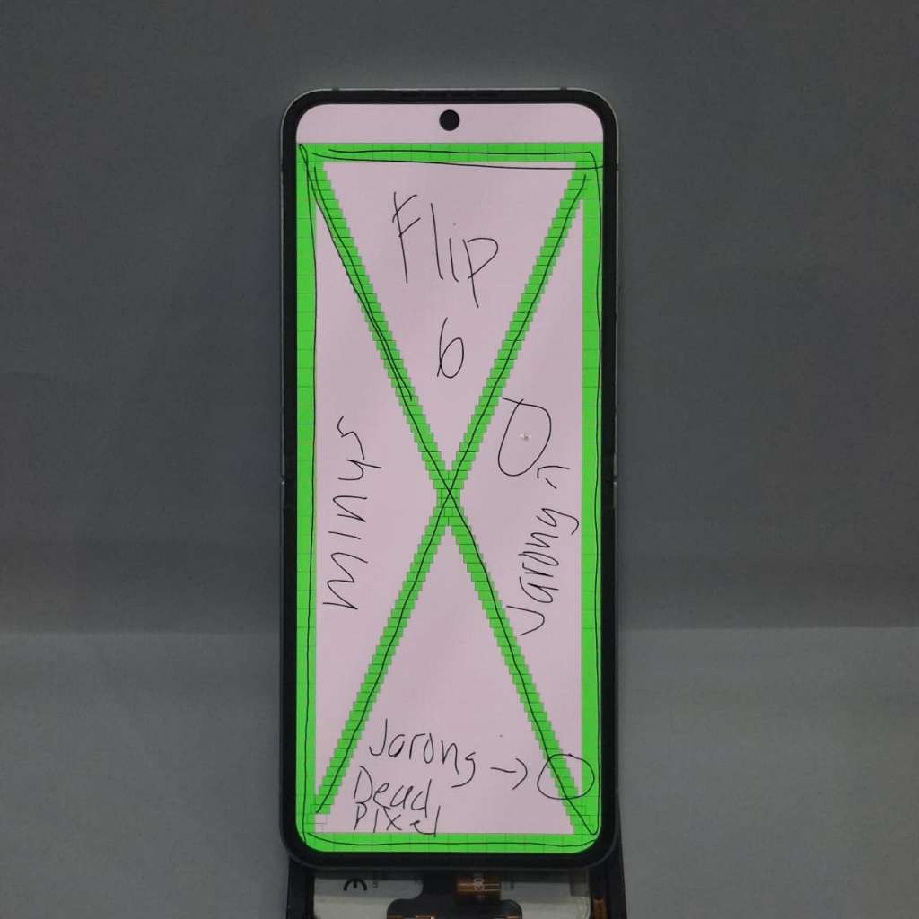 LCD SAMSUNG GALAXY Z FLIP 6 - F741 ORIGINAL COPOTAN SUPER AMOLED MINUS JARONG/DEAD PIXEL (2)