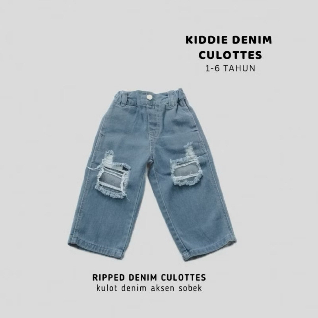 KOALAKIDDIE Denim Culotte Jeans | Kulot Jeans Anak Unisex dari Koala Kiddie