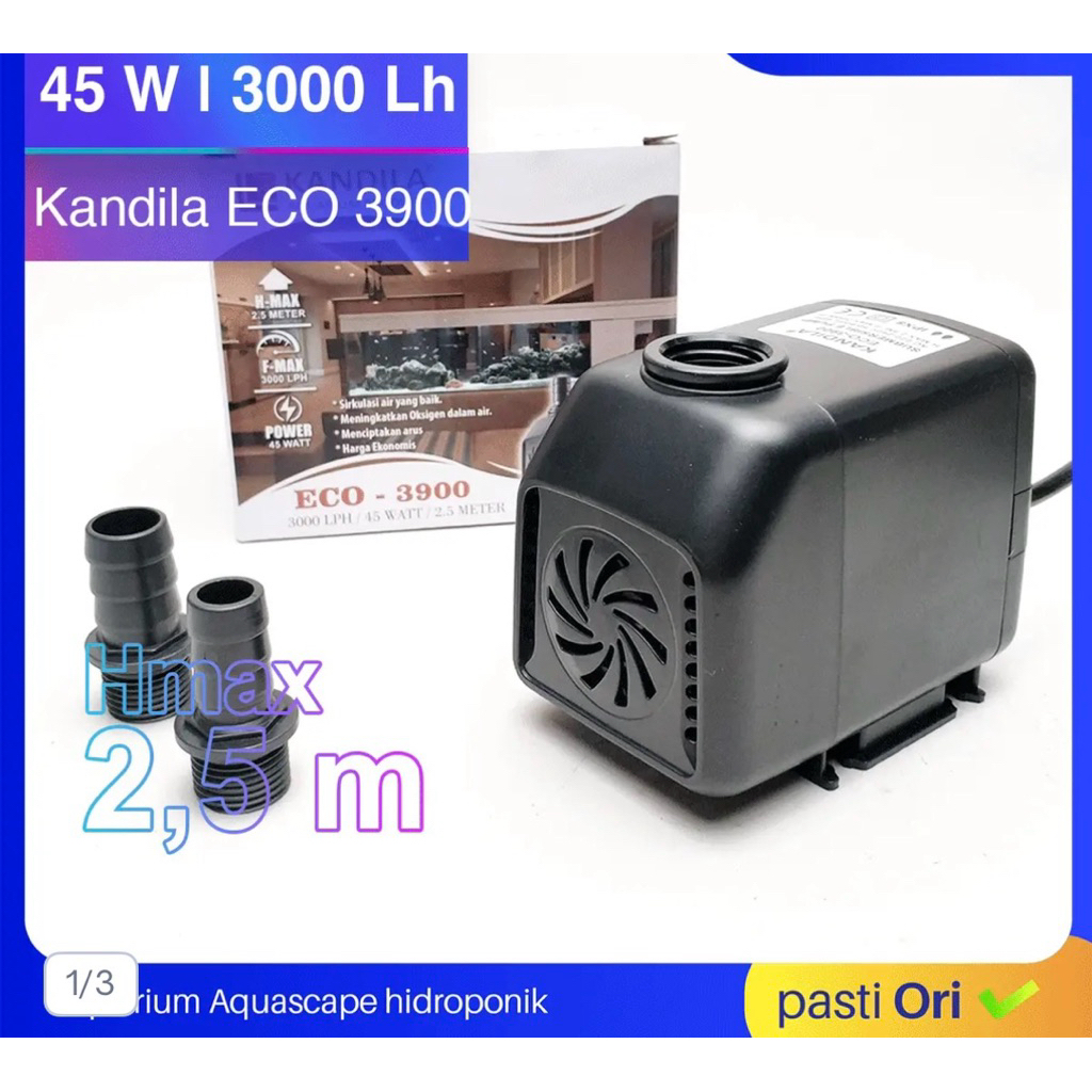 Pompa Aquarium Kolam Koi Kandila ECO 3900 3000 L/H