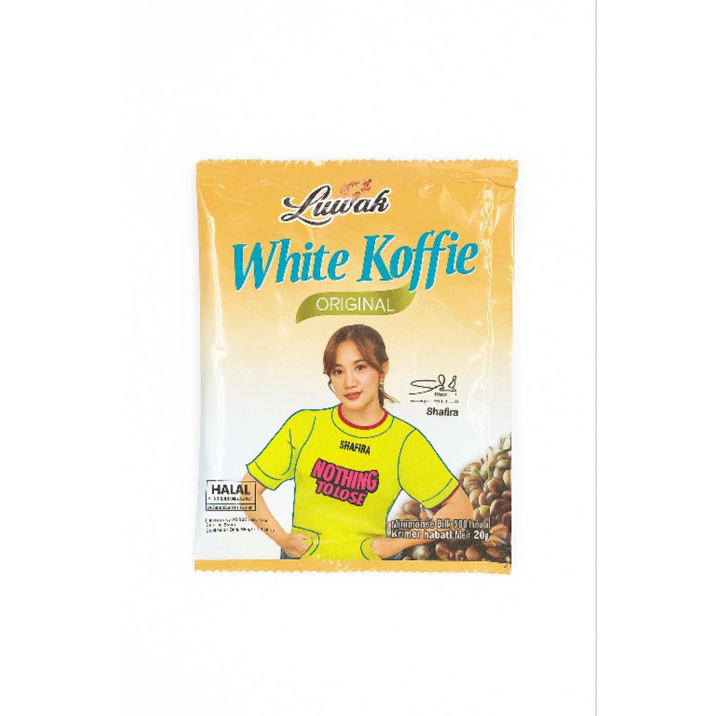 Luwak White Koffie Original 20g – Kopi Susu Lembut, Tidak Pahit, Nikmat & Harum