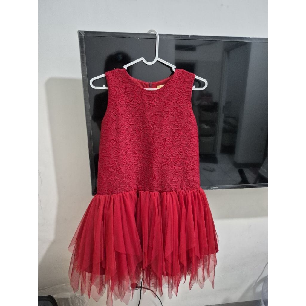 dress pesta natal anak remaja preloved