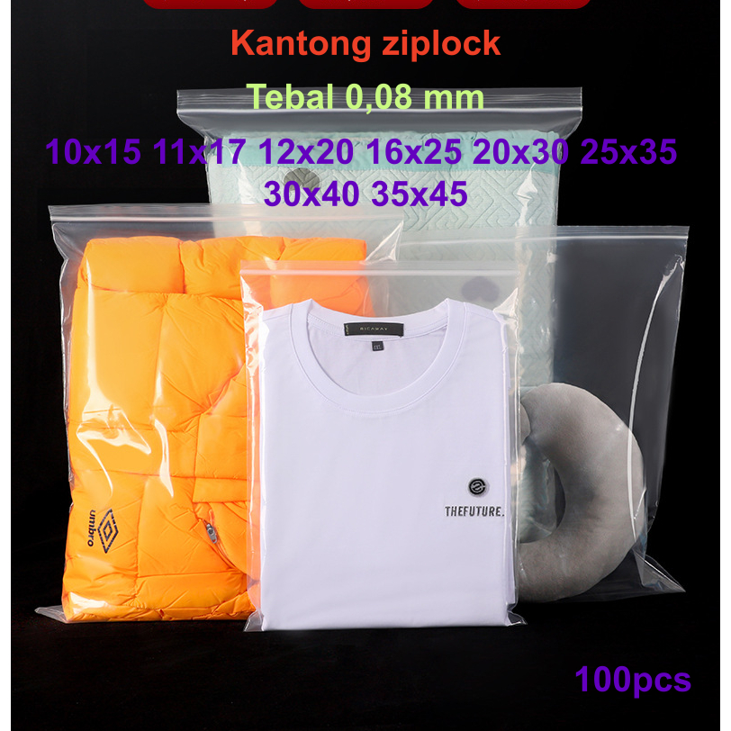 [Ecere] 25x35 Polos Zipper Pouch Satuan (Grade B)
