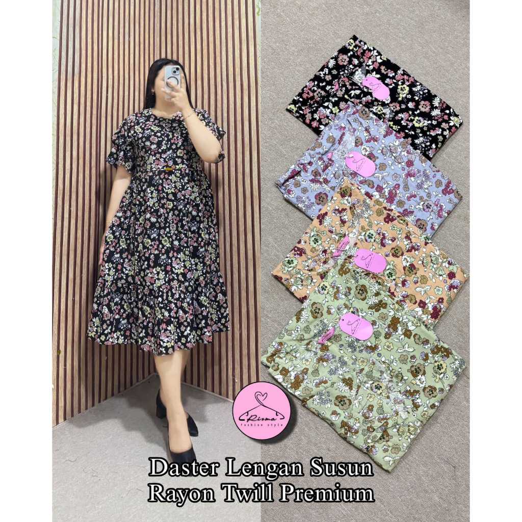 DASTER RAYON TWILL PREMIUM MOTIF TERBARU DAN MODEL TERBARU DASTER WANITA