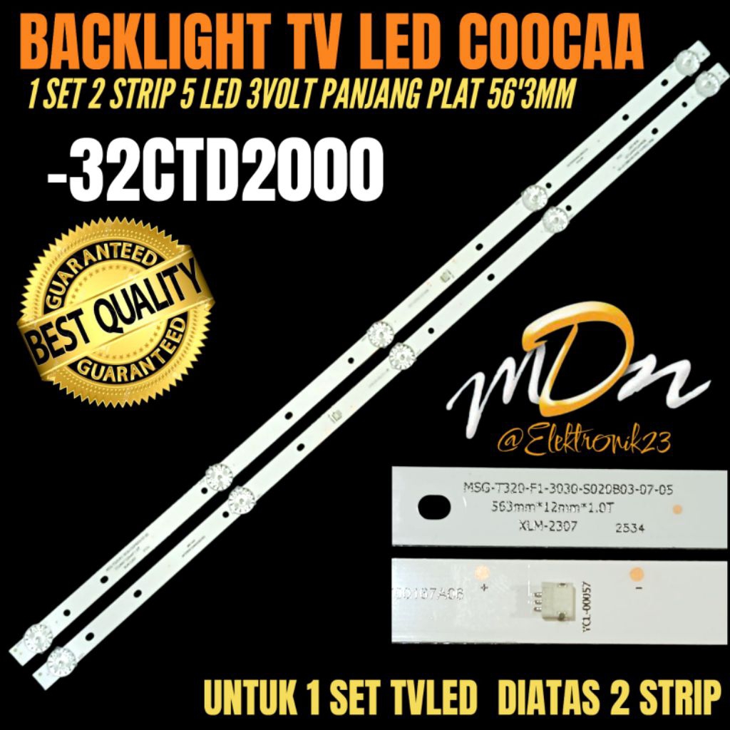 BACKLIGHT TV LED 32 INCH COOCAA 32CTD2000 BACKLIGHT TV 32 INCH