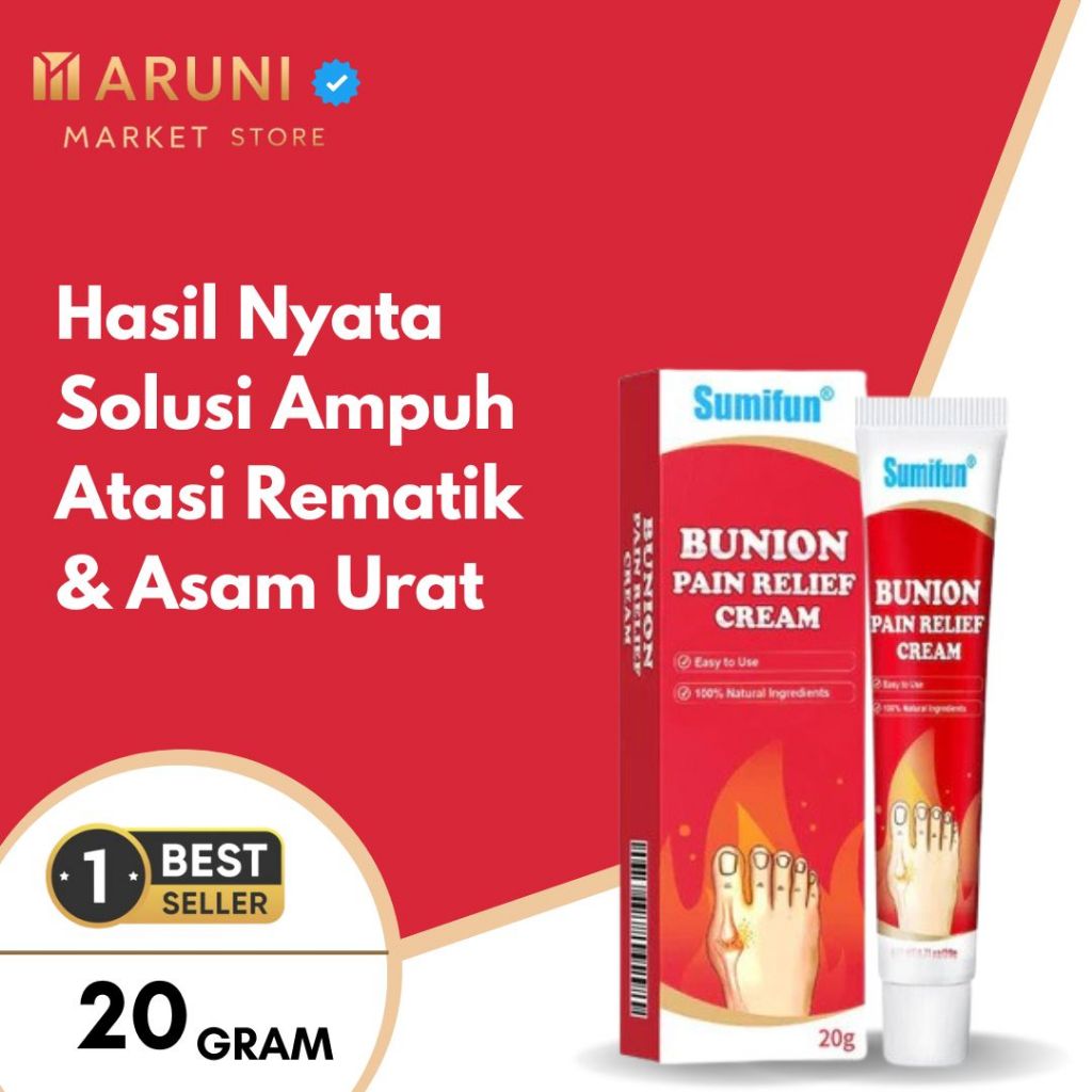Obat Nyeri Sakit Otot Lutut Kaki Sendi Tumit Pinggang Ampuh - Bunion Pain Relief Cream Original